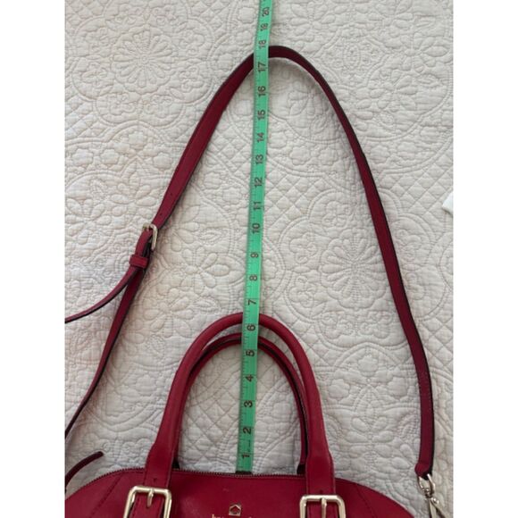 Kate Spade Cove Street Pillbox Red Leather Pippa Satchel Purse Handbag - Picture 8 of 15